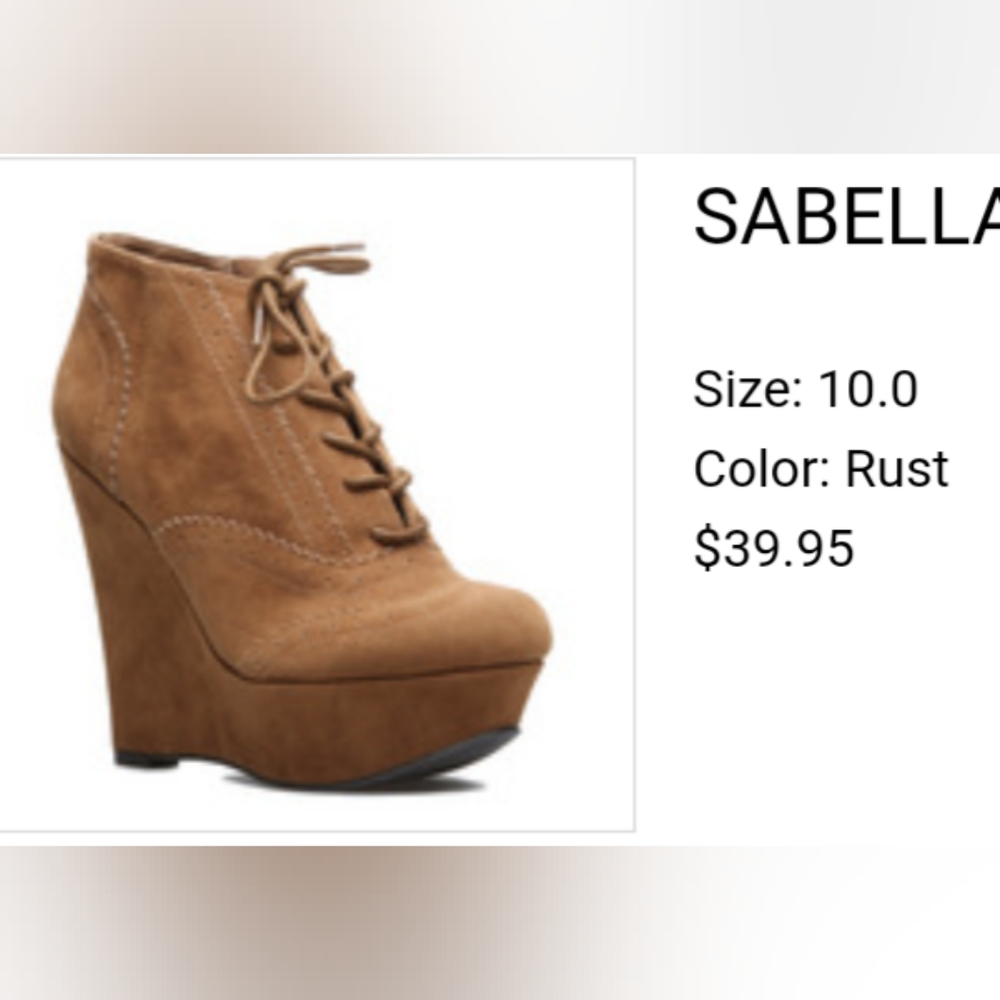 Rust Platform Wedge Bootie 10 - Picture 7 of 7
